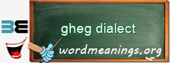 WordMeaning blackboard for gheg dialect